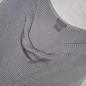 Ann Taylor Sleeveless Knit Top Gray Cowl Neck Rayon Blend Tank Sweater Size‎ L